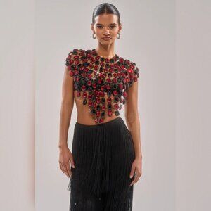 Ruby Rhinestone Blouse